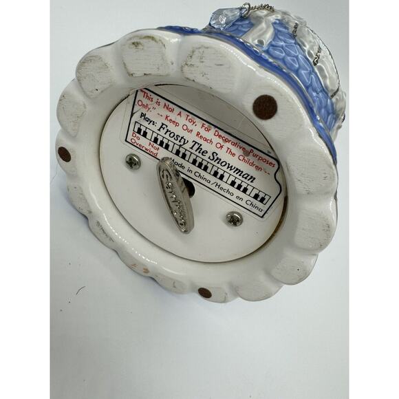 Frosty the Snowman MUSIC BOX Egg Shaped Home For The Holidays Japan 7" EUC! - Picture 12 of 16